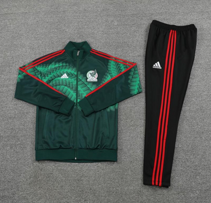 2022 Mexico Dark Green Full Zipper Tracksuit + Pants