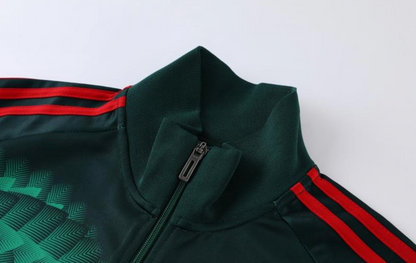 2022 Mexico Dark Green Full Zipper Tracksuit + Pants