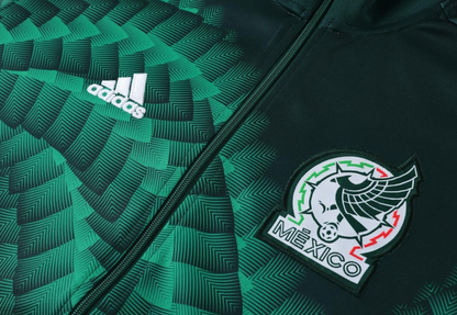 2022 Mexico Dark Green Full Zipper Tracksuit + Pants