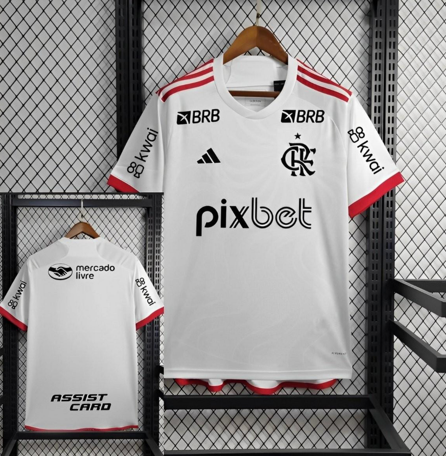 24/25 Flamengo Away White Jersey + All Sponsors