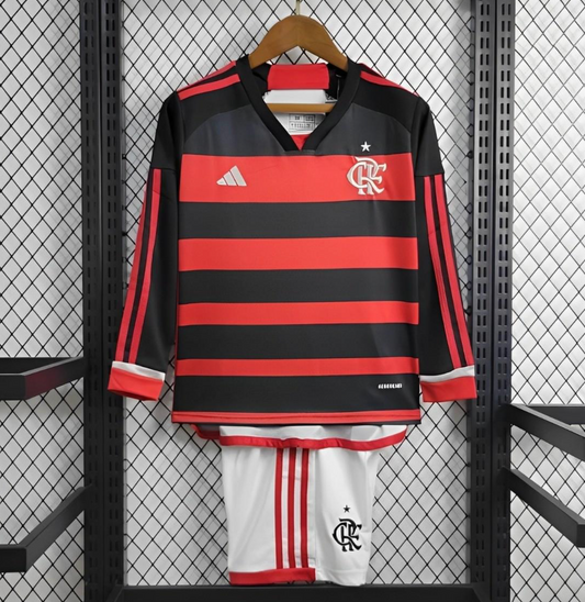 24/25 Kids Flamengo Home Long Sleeves Jersey