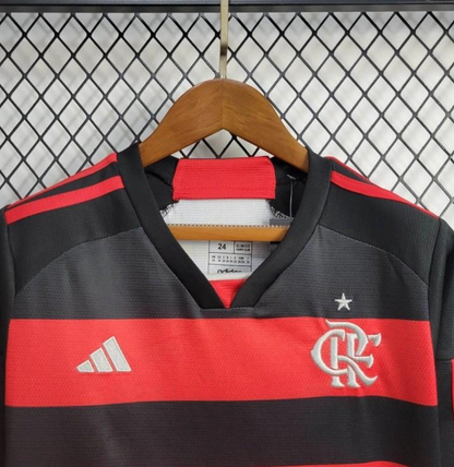 24/25 Kids Flamengo Home Long Sleeves Jersey