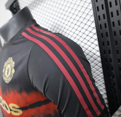 24/25 Manchester United Black/Red Pre-Match Jersey