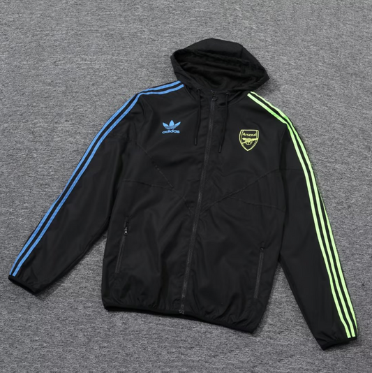 23/24 Arsenal Black Windbreaker