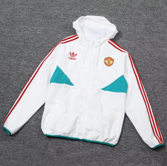 23/24 Manchester United White Windbreaker