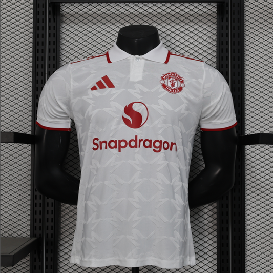 24/25 Manchester United White Polo Jersey