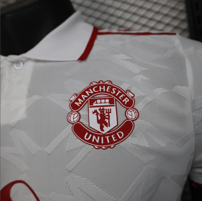 24/25 Manchester United White Polo Jersey