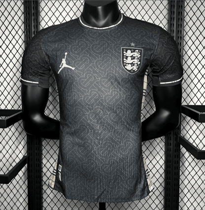 2024 England Euro Jordan Black Jersey Player Version