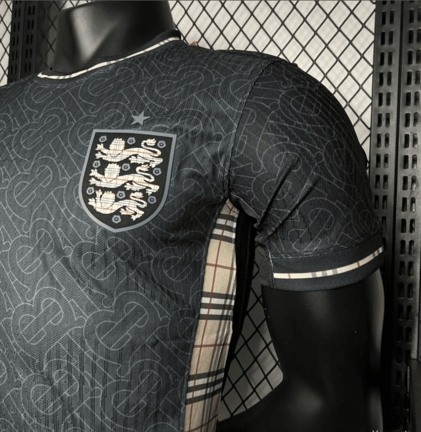 2024 England Euro Jordan Black Jersey Player Version