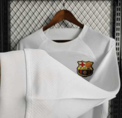 23/24 Barcelona White Away Long Sleeve Jersey