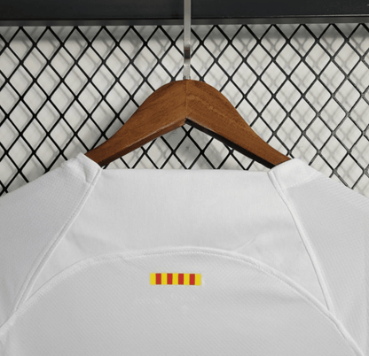 23/24 Barcelona White Away Long Sleeve Jersey