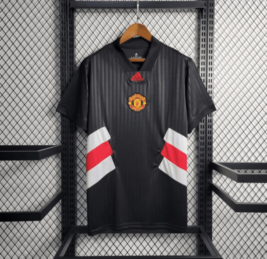 23/24 Manchester United Black Icon Jersey Embroidery Logo