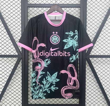 24/25 Inter Milan Black With Pink Snake Jersey