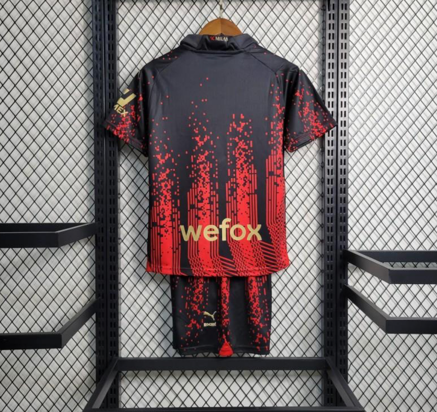 23/24 Kids AC Milan Forth Black/Red Jersey