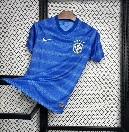 Retro 2014 Brazil Away Blue Jersey