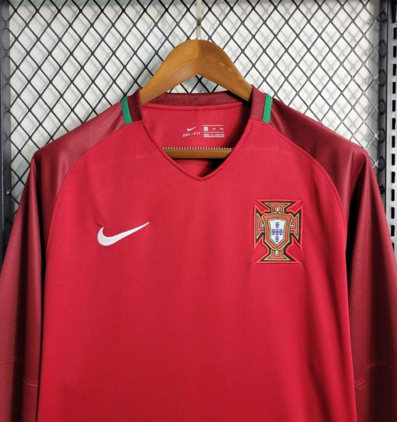 Retro 2016 Portugal Home Long Sleeve Jersey