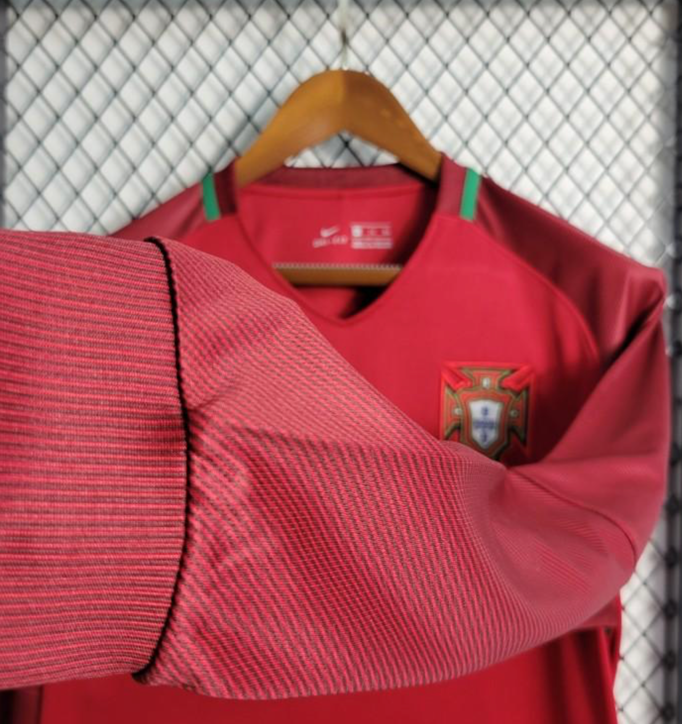 Retro 2016 Portugal Home Long Sleeve Jersey