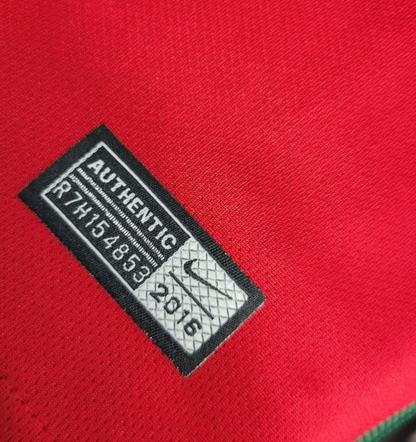 Retro 2016 Portugal Home Long Sleeve Jersey