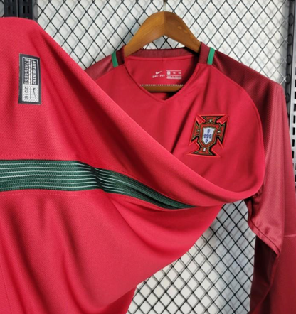 Retro 2016 Portugal Home Long Sleeve Jersey