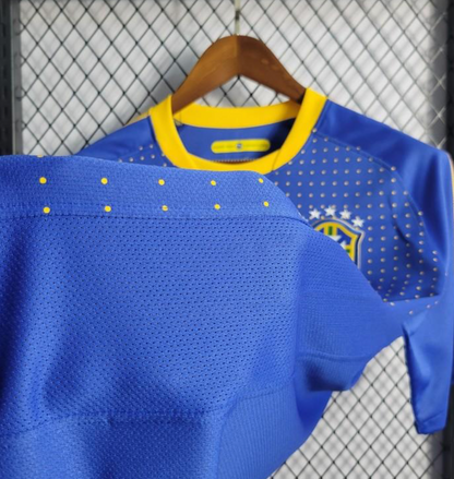 Retro 2010 Brazil Away Blue Jersey