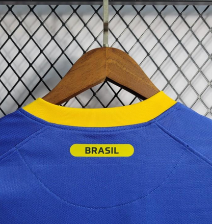 Retro 2010 Brazil Away Blue Jersey