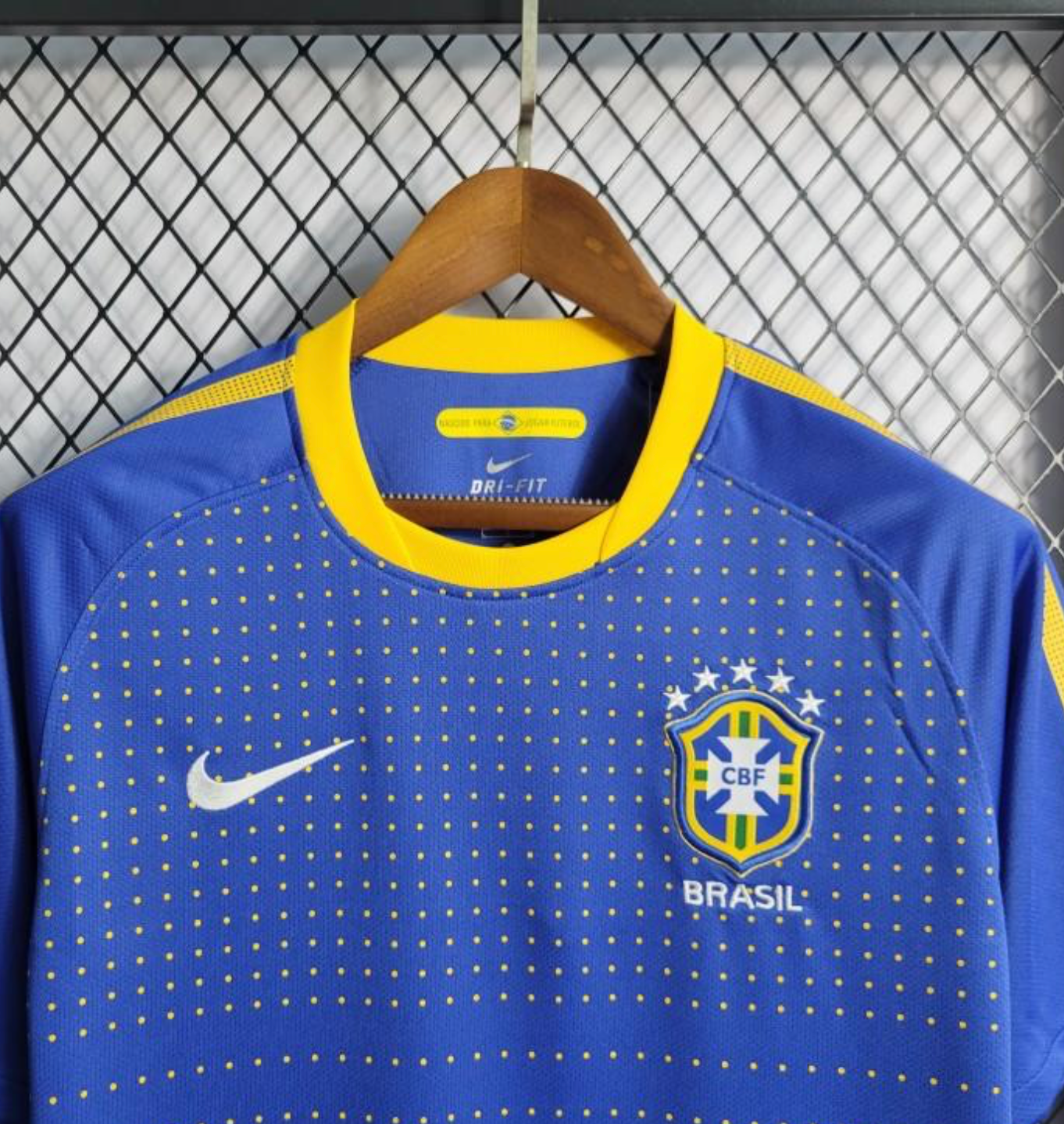 Retro 2010 Brazil Away Blue Jersey