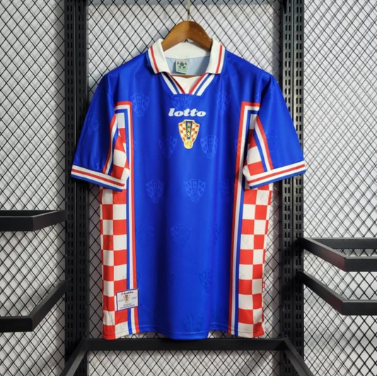 Retro 1998 Croatia Away Blue Jersey