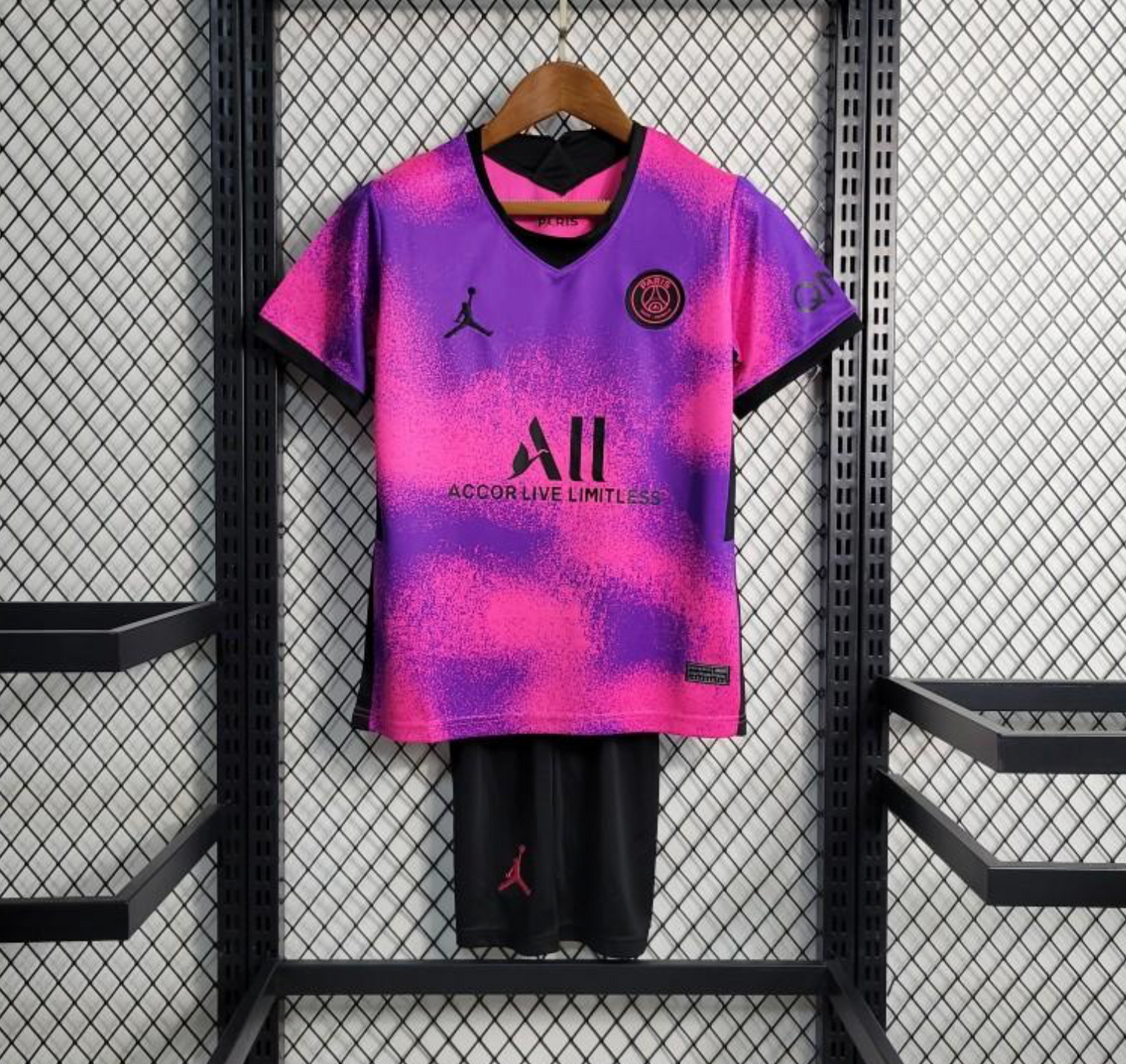 Retro 20/21 Kids PSG Paris Forth Pink Jersey