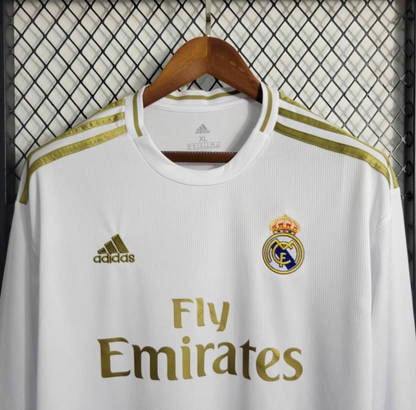 Retro 19/20 Real Madrid Home Long Sleeve Jersey