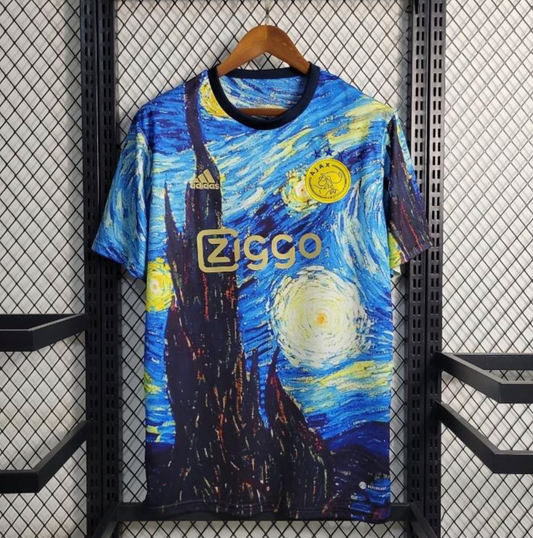 23/24 AJAX X Vincent Van Gogh Vincent Van Gogh Oil Painting Starry Night T-Shirts