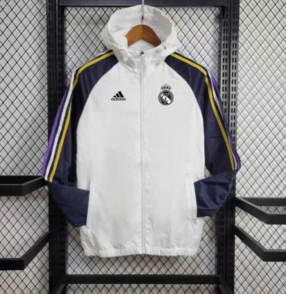 24/25 Real Madrid White Windbreaker