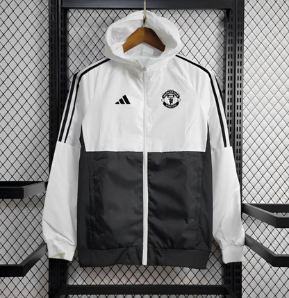 24/25 Manchester United Black White Windbreaker