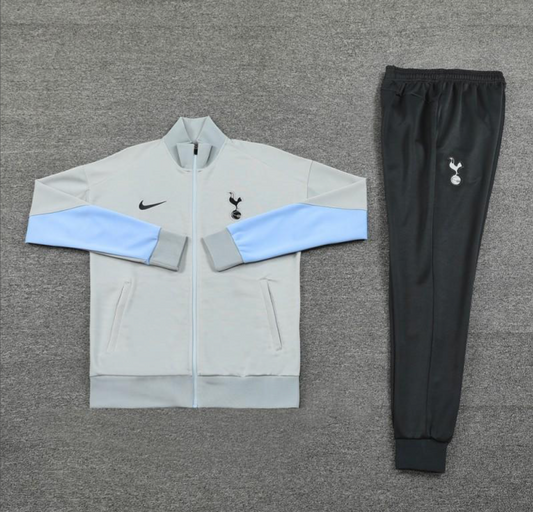 24/25 Tottenham Hotspur Grey Full Zipper Jacket + Long Pants