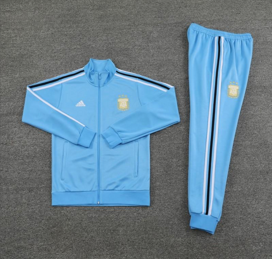 2024 Argentina Blue Full Zipper Jacket + Long Pants