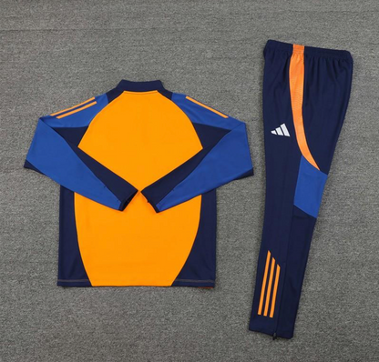 24/25 Juventus Orange Half Zipper Jacket + Long Pants