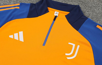 24/25 Juventus Orange Half Zipper Jacket + Long Pants