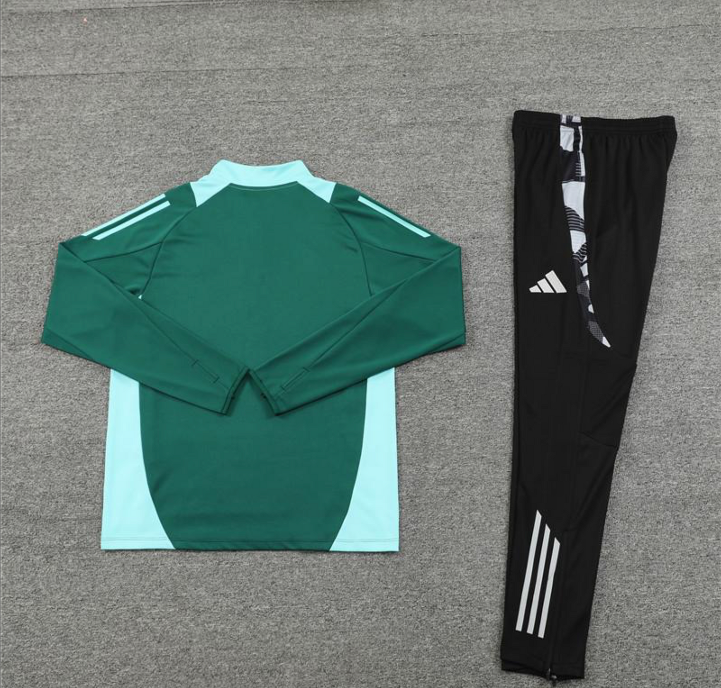 24/25 Manchester United Green Half Zipper Jacket + Long Pants