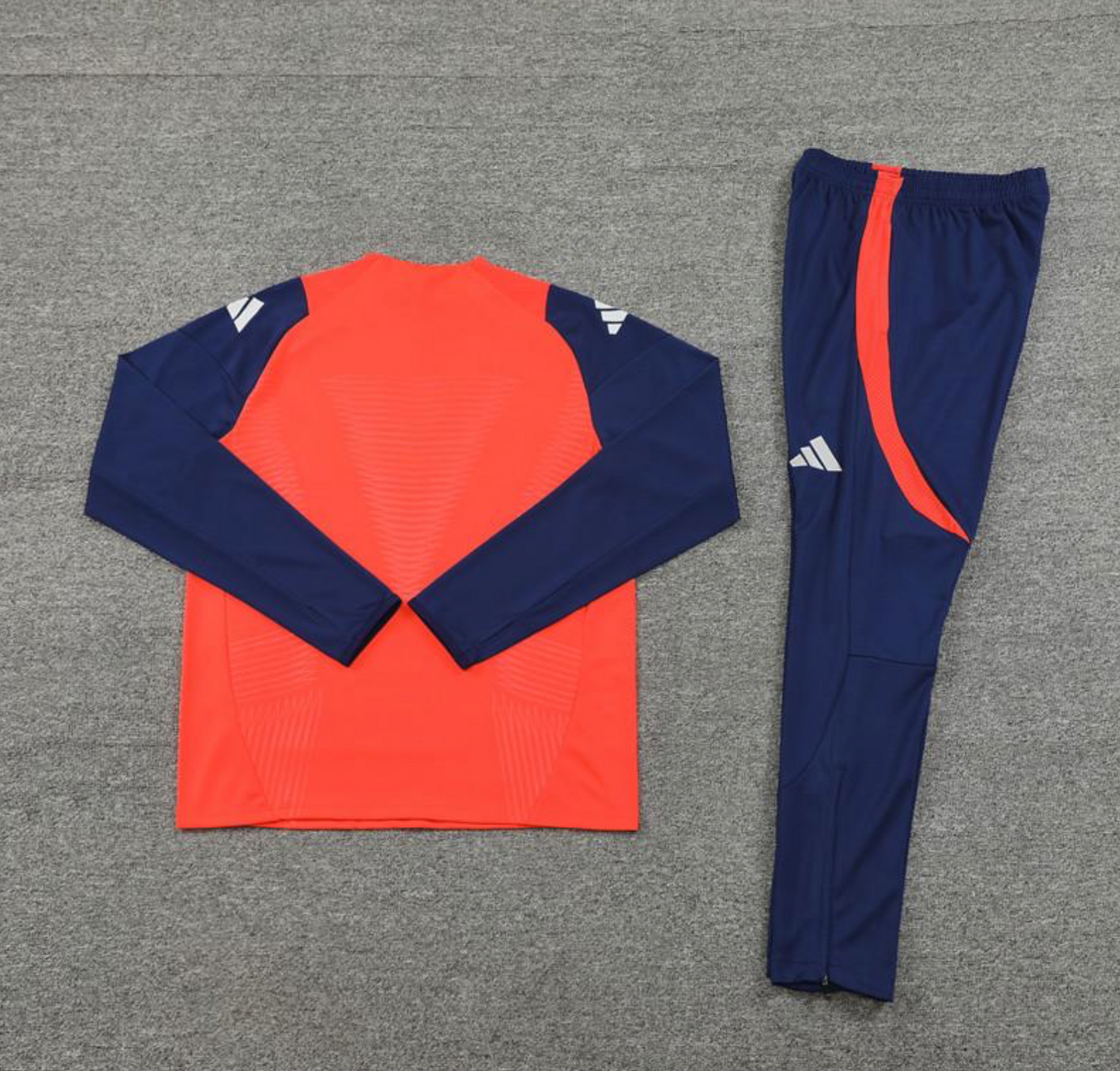 24/25 Manchester United Orange/Navy Half Zipper Jacket+Long Pants