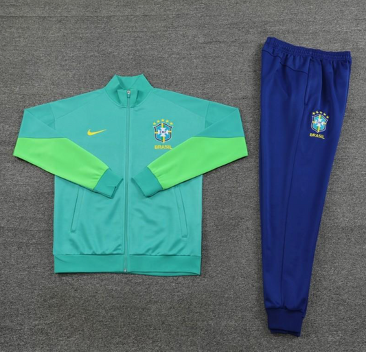 23/24 Brazil Green Full Zipper Jacket + Pants