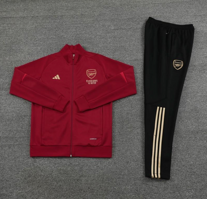 23/24 Arsenal Wine Full Zipper Jacket + Pants