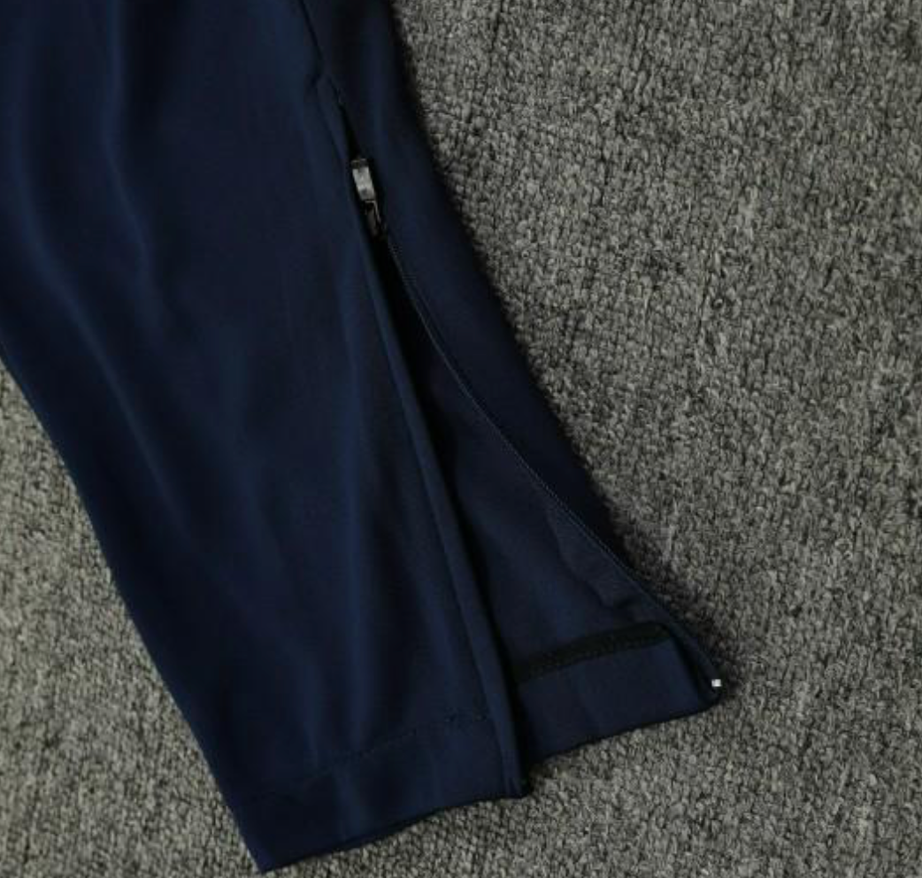 23/24 Al-Nassr Black/Blue Half Zipper Jacket + Pants